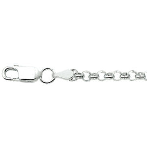 Zilveren jasseron collier 42cm