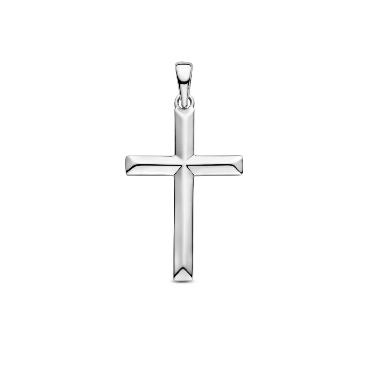 Zilveren hanger kruis gerhodineerd