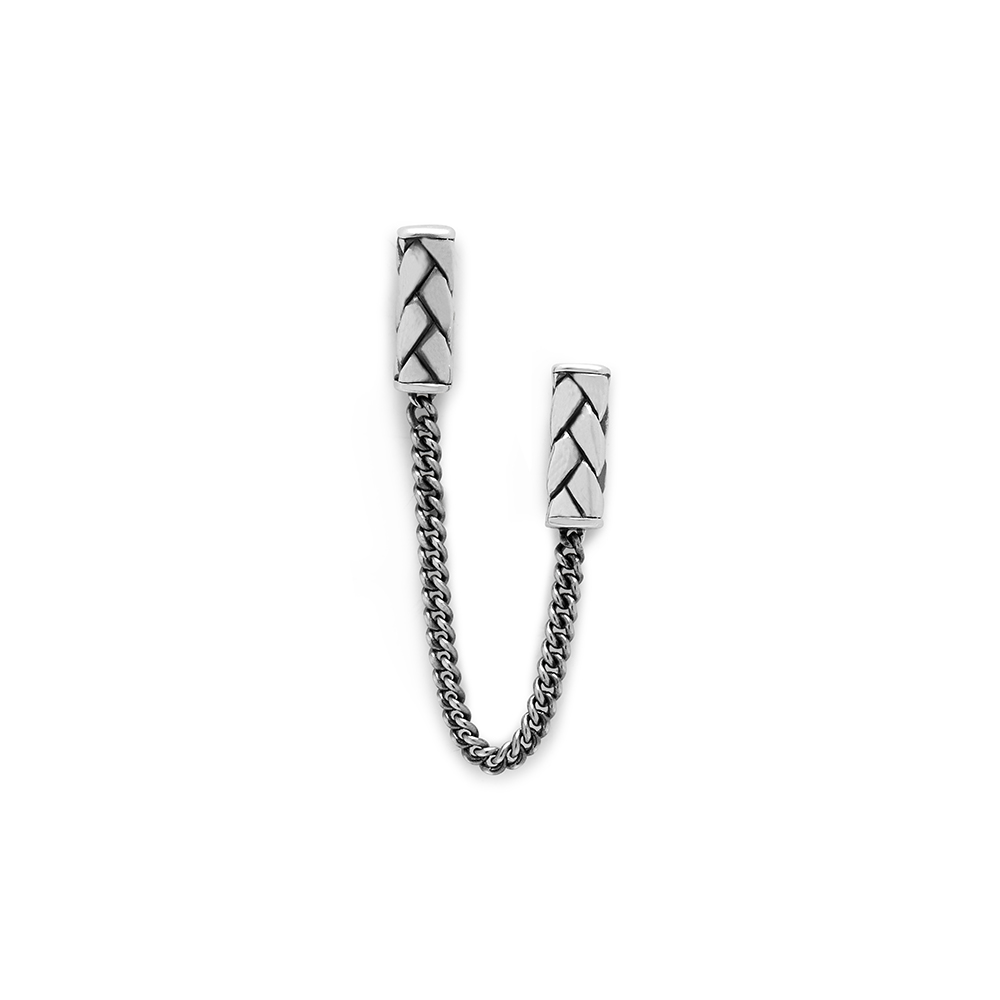 419 one - Buddha to Buddha George Double oorknop zilver single piece