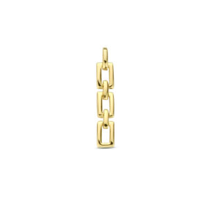 Geelgouden hanger schakel 23mm