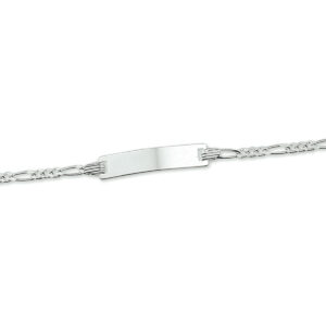 Zilveren plaatarmband Figaro 9-11cm