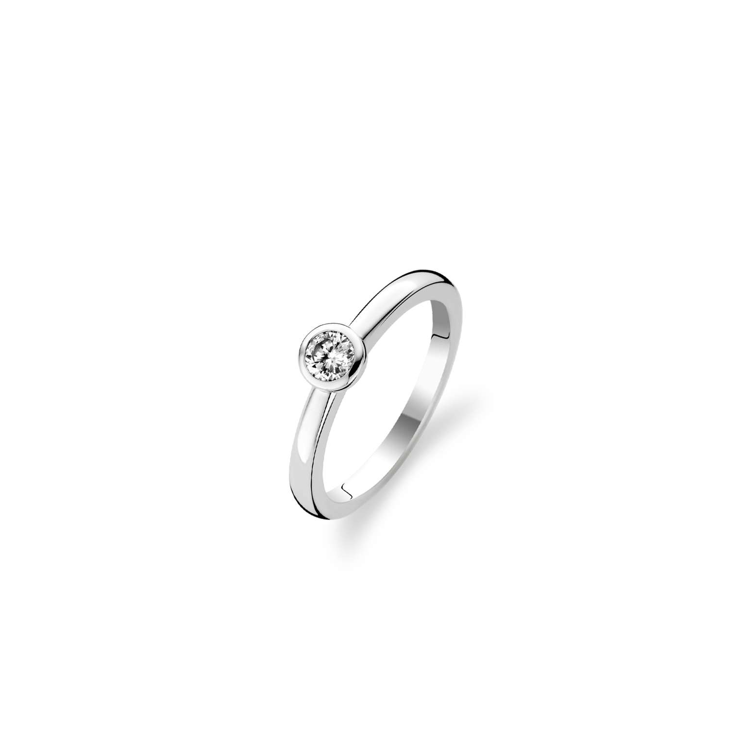Tisento zilver ring zirkonia mt 54