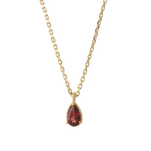 Campur goud op zilver collier Granaat