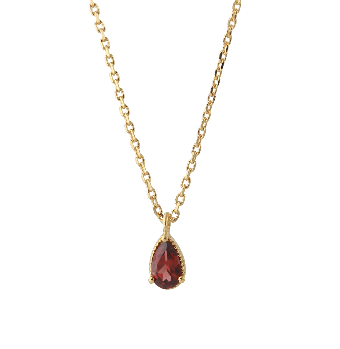 Campur goud op zilver collier Granaat