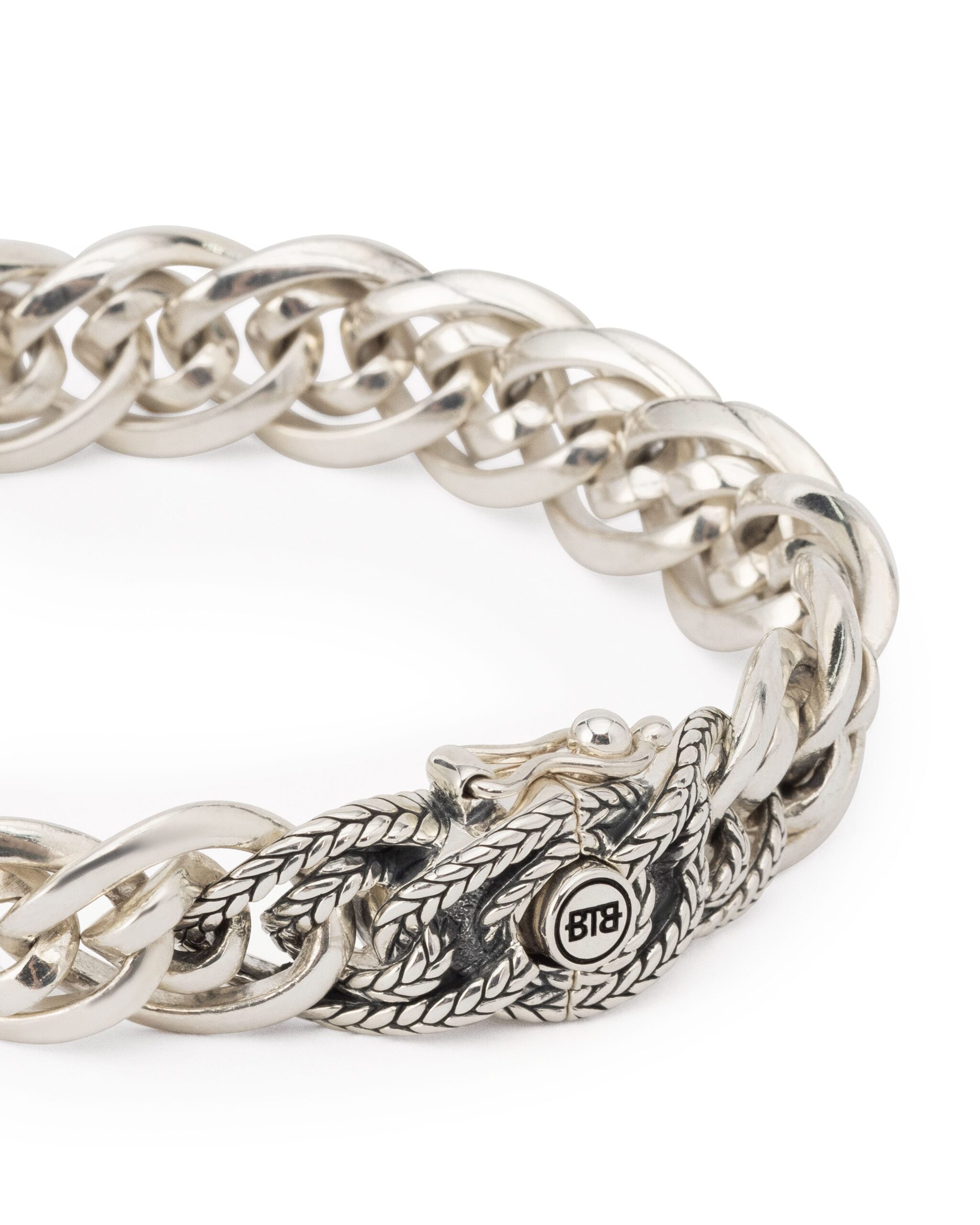 Buddha to Buddha armband Nathalie xs texture zilver maat D - Afbeelding 2
