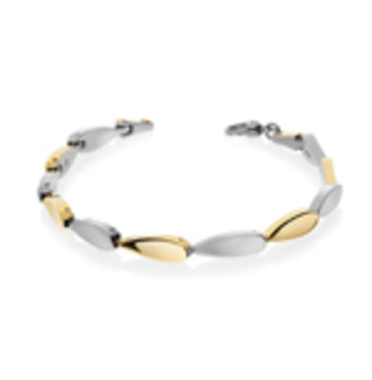 03052-02 Boccia armband titanium bicolor mat/glanzend