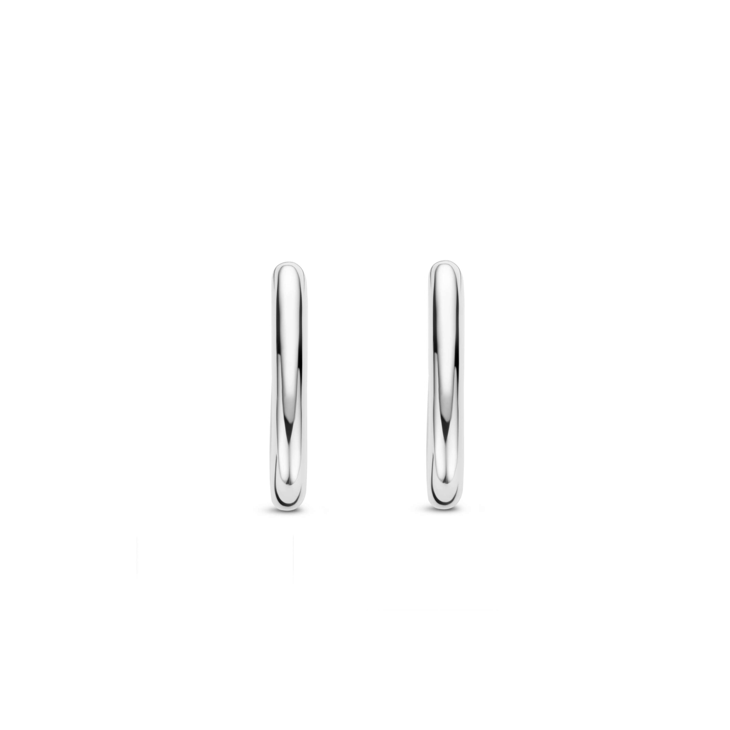 Tisento oorringen zilver langwerpig - Afbeelding 2