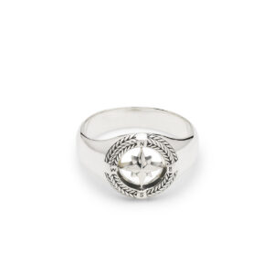 Buddha to Buddha Signet Ring Compass Silver