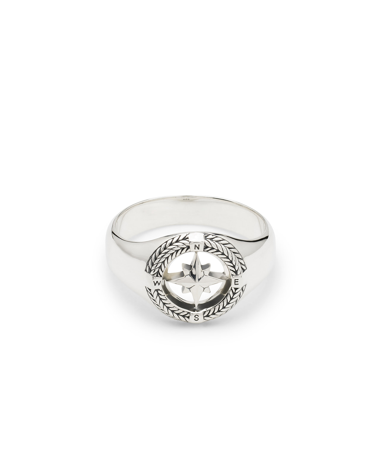 Buddha to Buddha Signet Ring Compass Silver