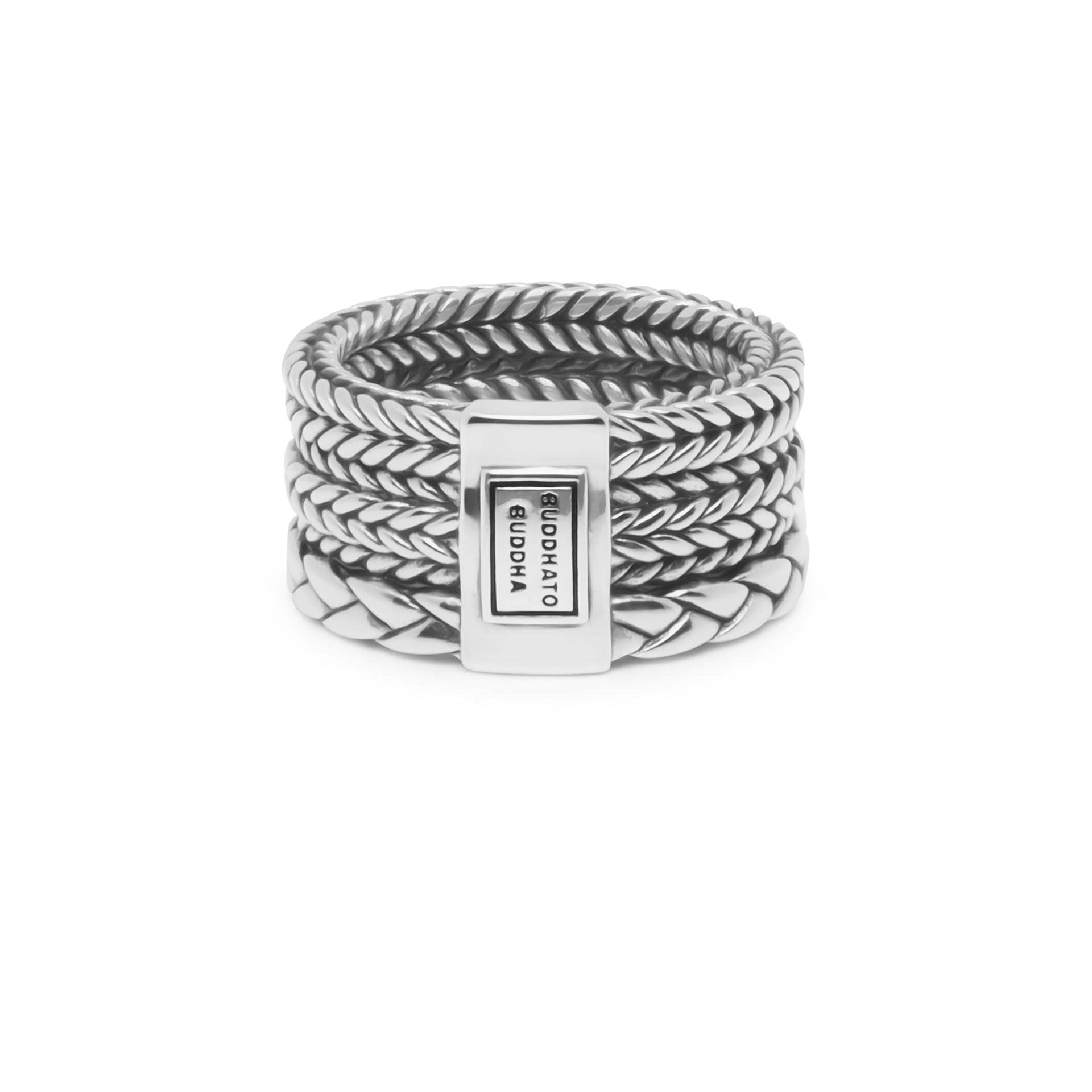 Buddha to Buddha triple mini ring zilver maat 18