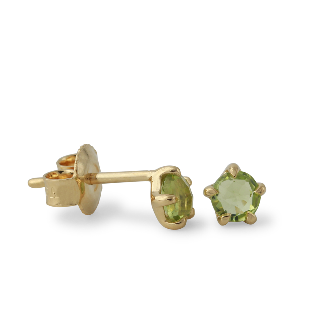 Campur goud op zilver oorknoppen Peridot