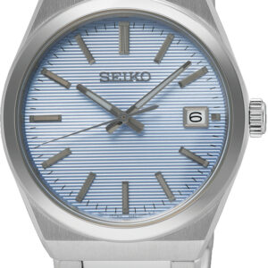 Seiko herenhorloge staal lichtblauw