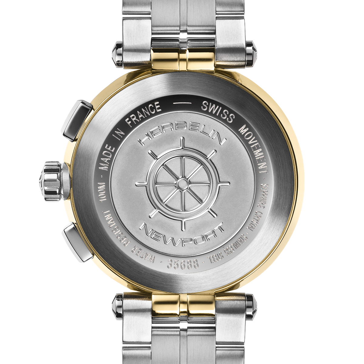 Herbelin bicolor dameshorloge Newport chrono - Afbeelding 2
