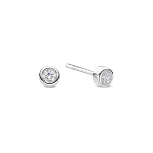 Tisento zilver oorknoppen zirkonia