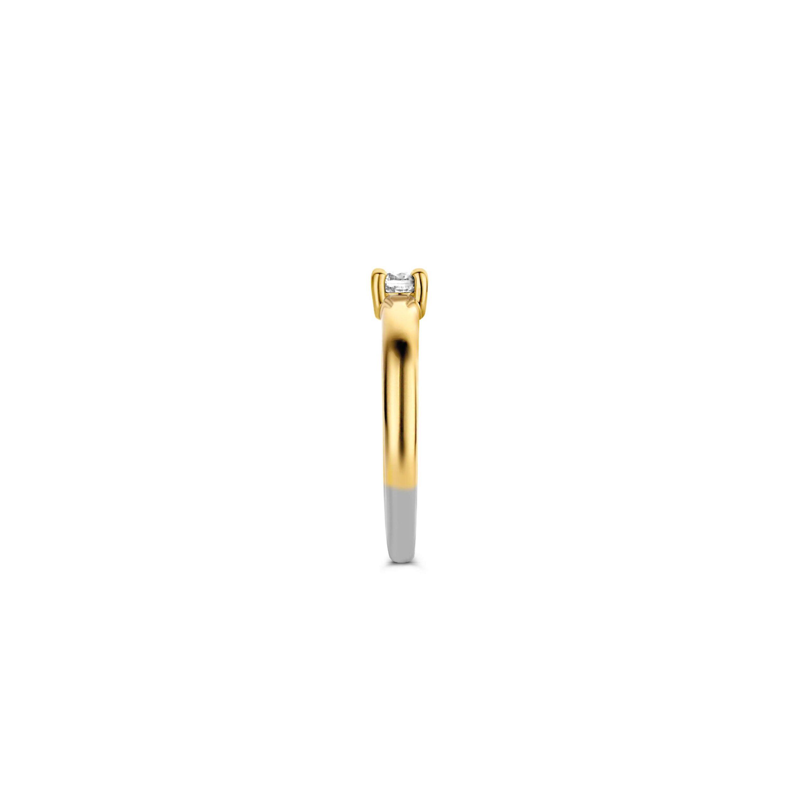 Tisento ring goud op zilver zirkonia maat 54 - Afbeelding 2