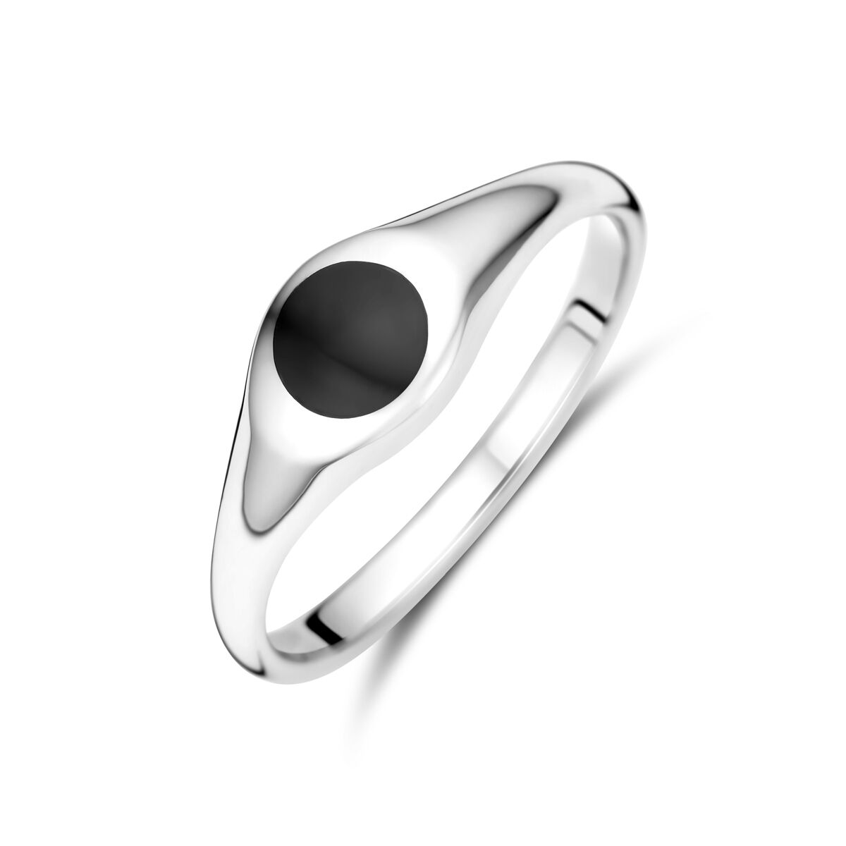 13.38838 KA zilver zegelring Onyx maat 16