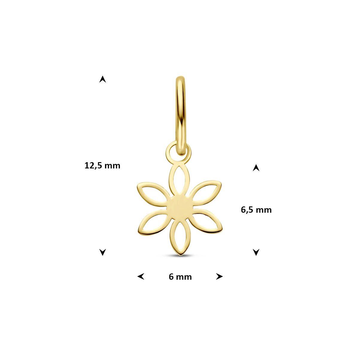 Geelgouden hanger hart