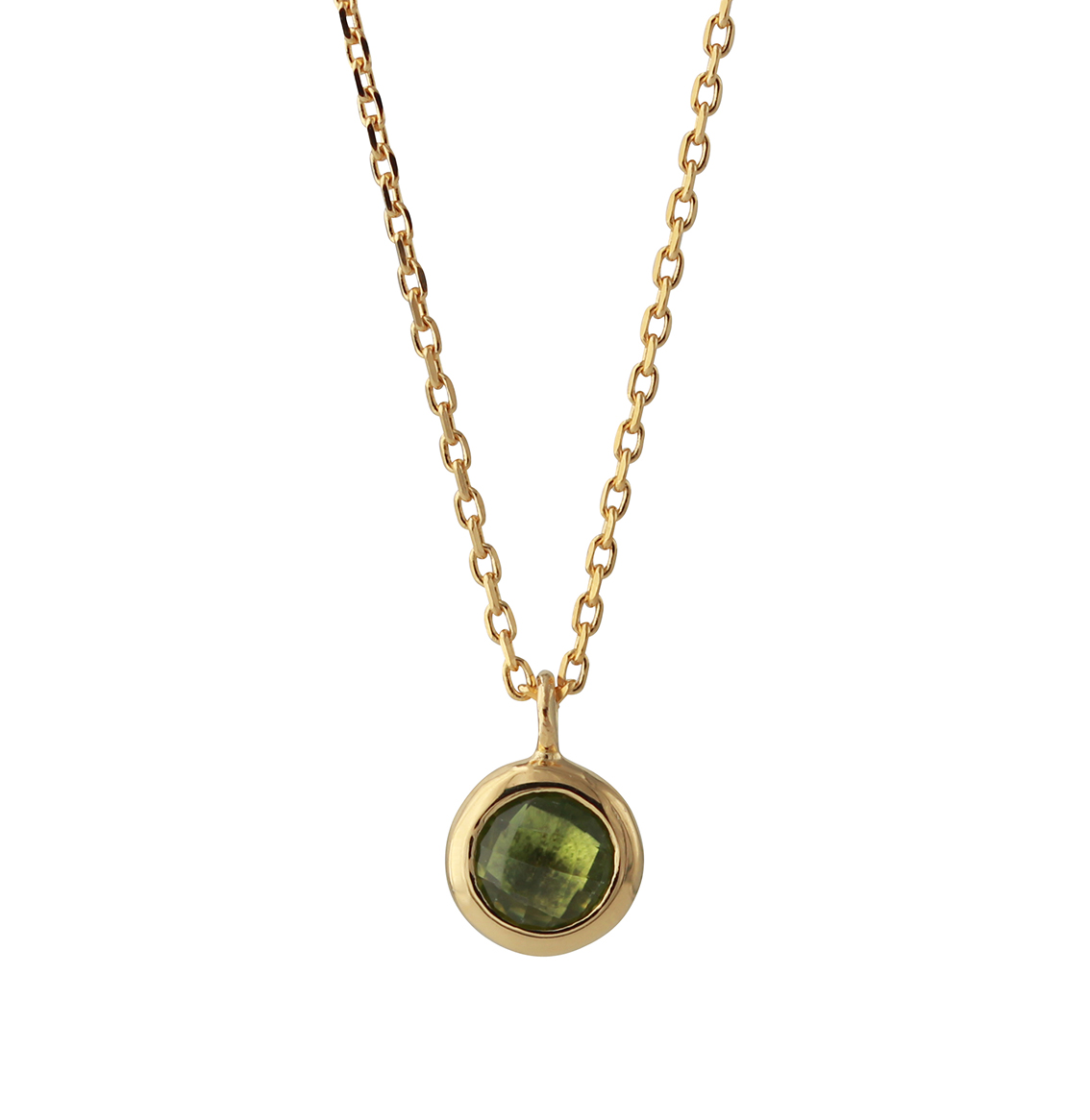 Campur goud op zilver collier Peridot