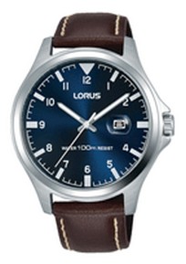 Lorus herenhorloge staal bruine leren band