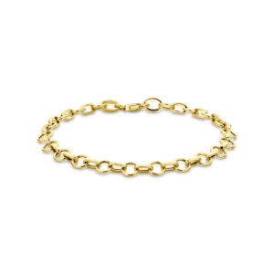 Geelgouden armband anker 19cm