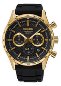 Seilo Herenhorloge chronograaf verguld Rubberband