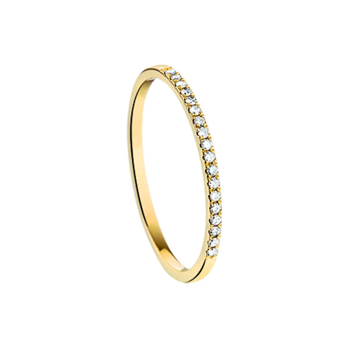 gouden ring diamant 0.09ct H-SI 16,5 - Afbeelding 2
