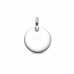 Zilveren graveerhanger rond 8mm