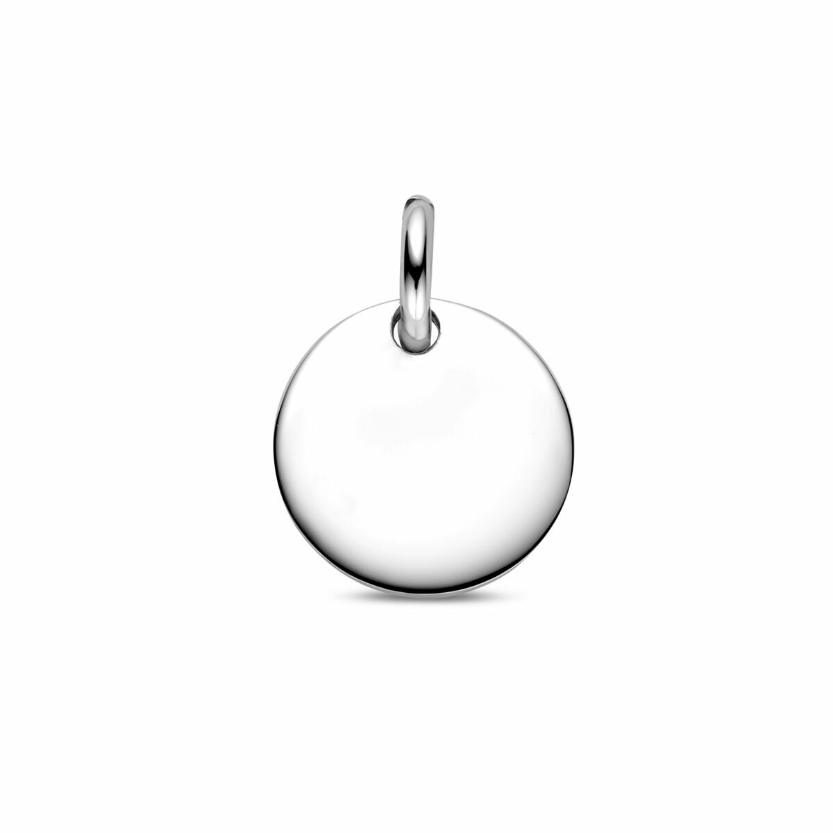 Zilveren graveerhanger rond 8mm