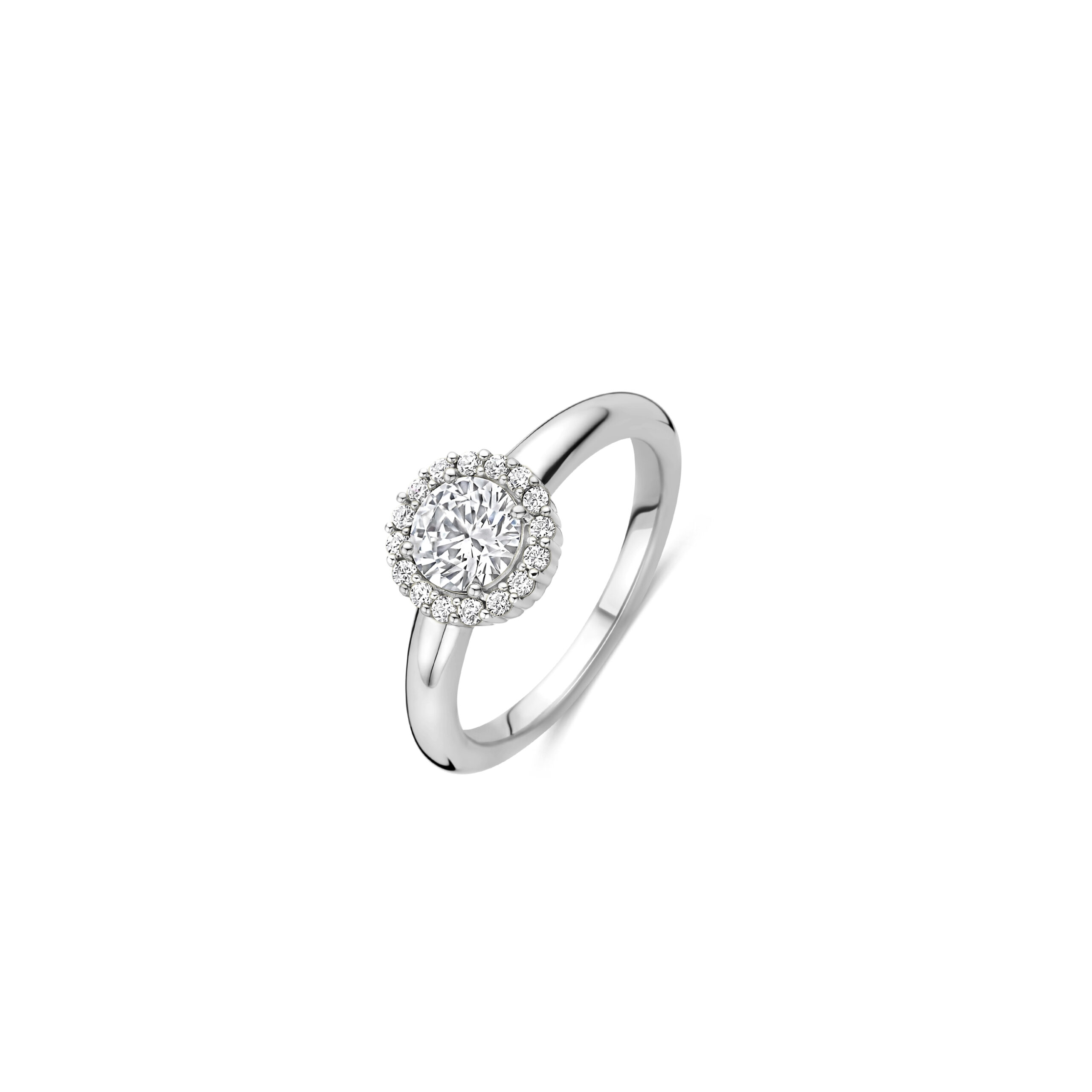 Tisento zilver ring zirkonia maat 56