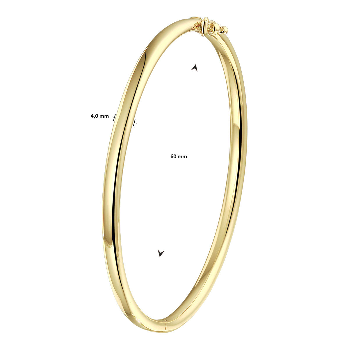 Bangle scharnier ovale buis 4x60mm - Afbeelding 2