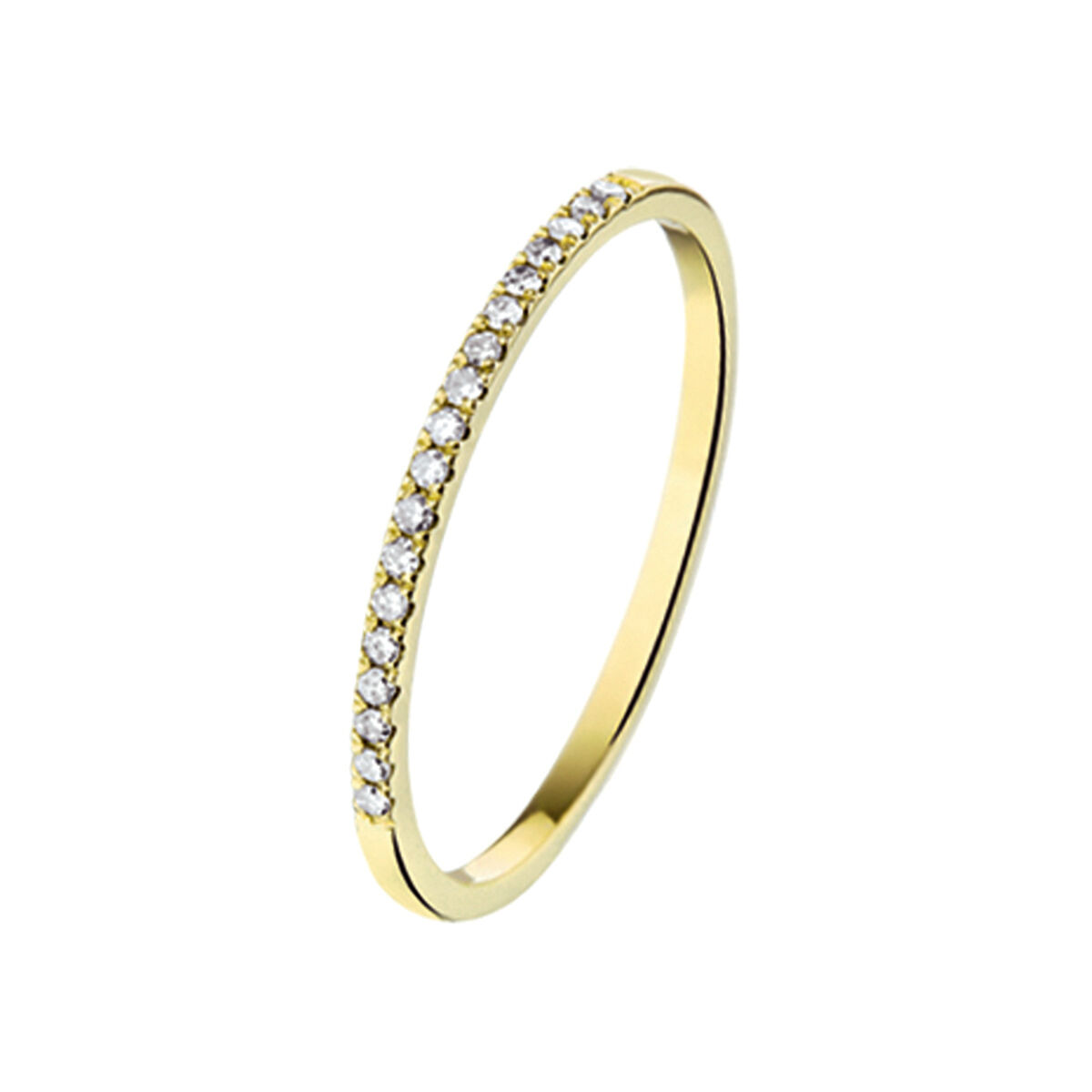 gouden ring diamant 0.09ct H-SI 16,5