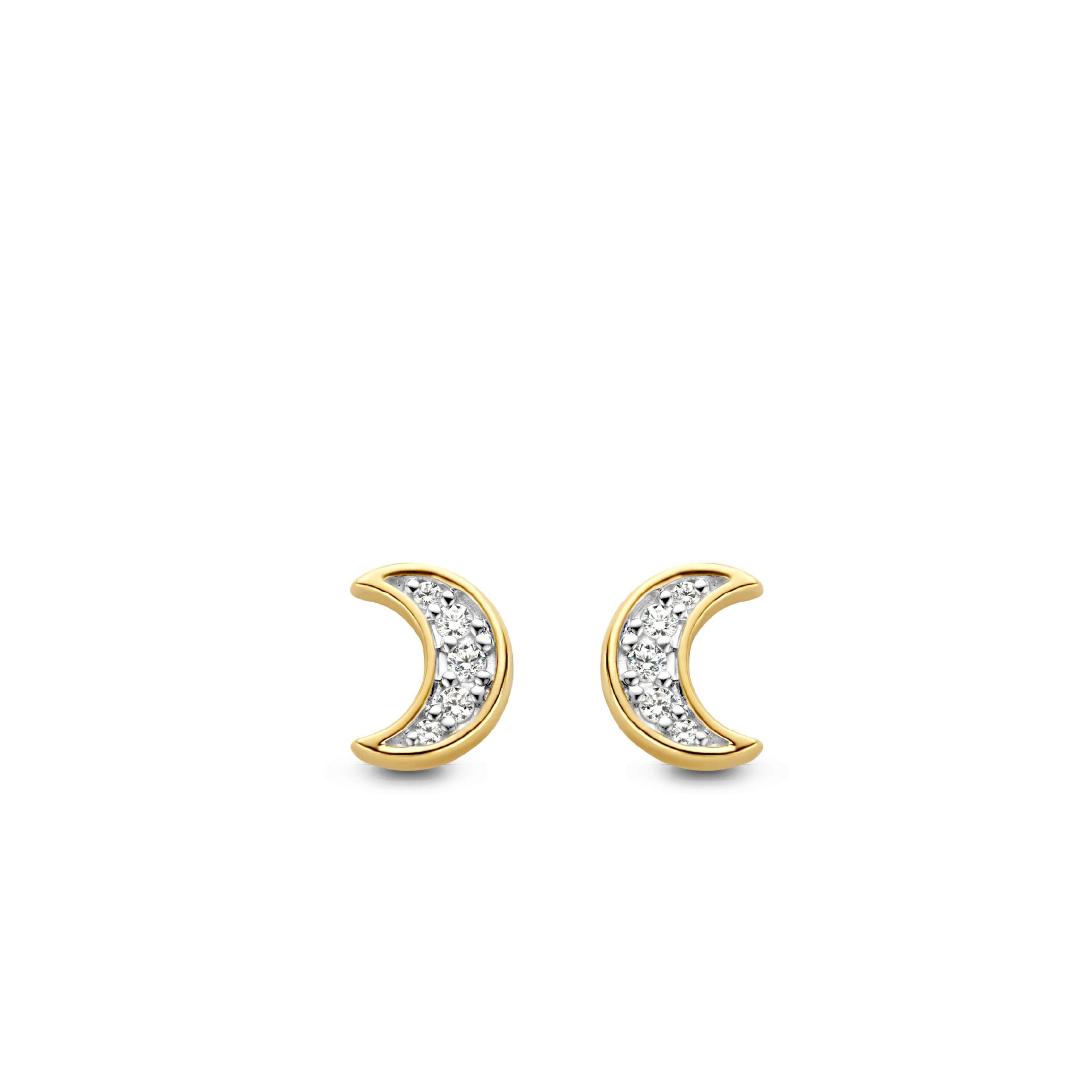 Tisento zilver verguld oorknoppen zirkonia - Afbeelding 2