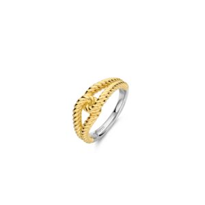 Tisento goud op zilveren ring knoop maat 54