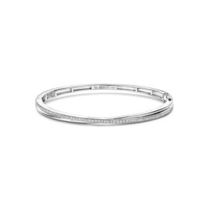 Tisento zilveren bangle zirkonia
