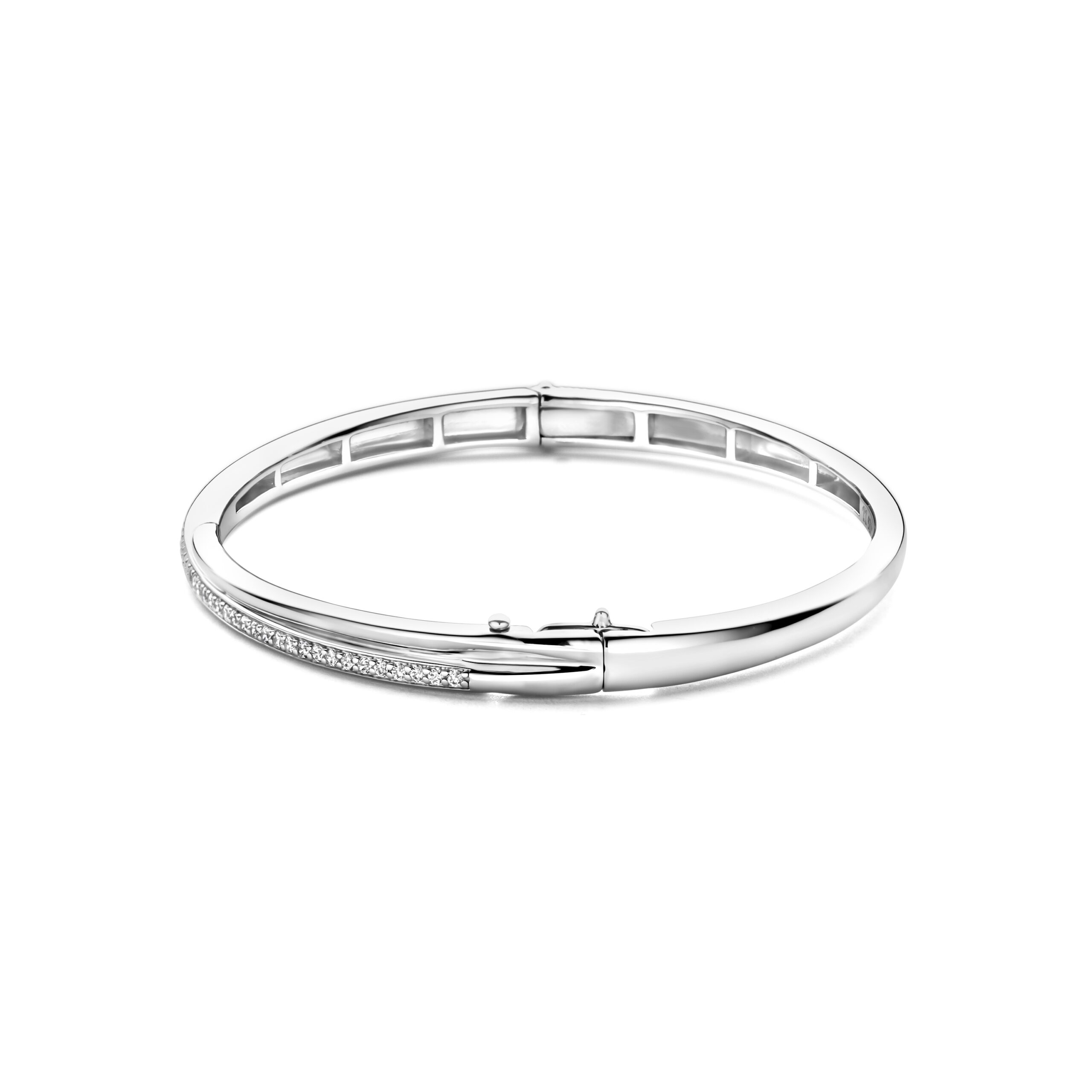Tisento zilveren bangle zirkonia - Afbeelding 2