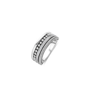 Tisento zilver ring zirkonia maat 56