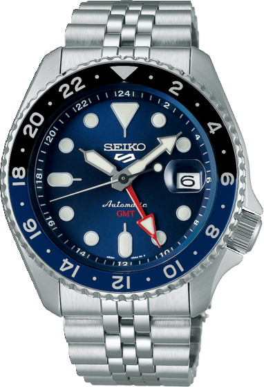 Seiko 5 automatic staal GMT