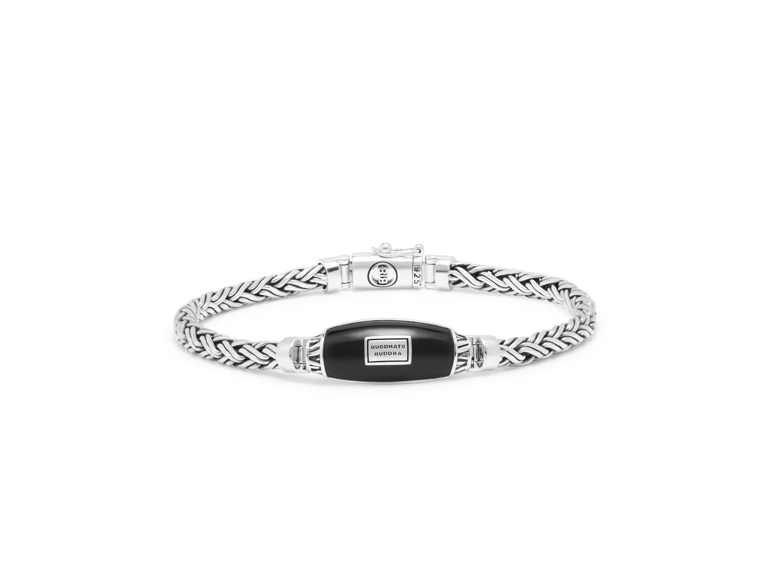 J171 D-Buddha to Buddha armband Katja XS black onyx zilver