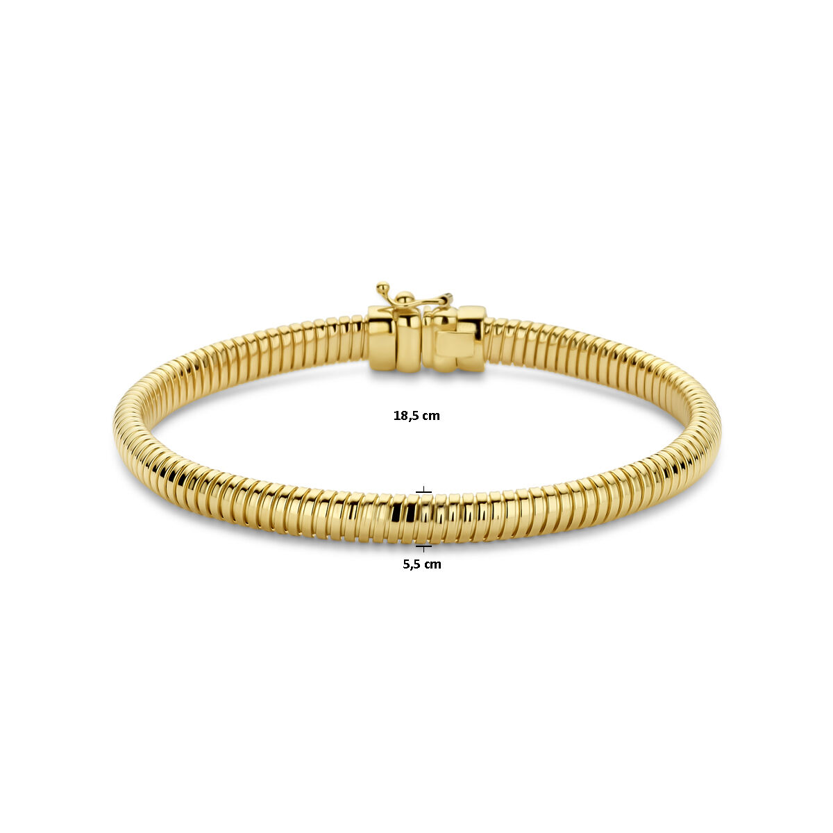Geelgouden tubogas armband 18,5cm 10,8gr - Afbeelding 3