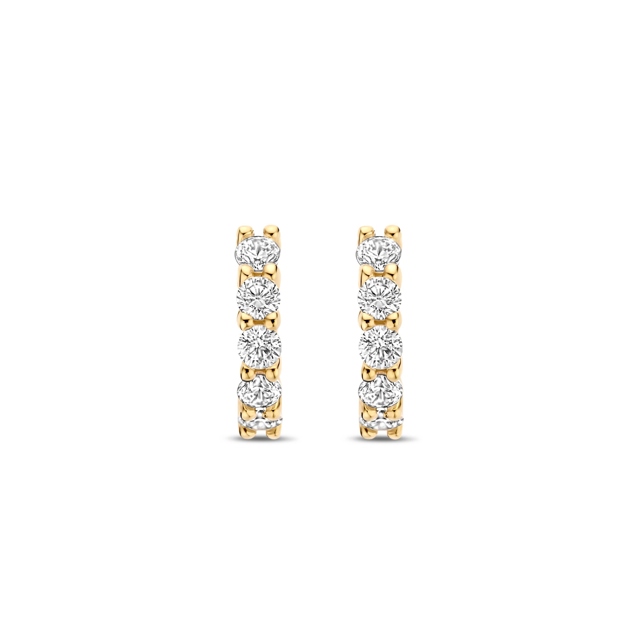 7955ZY Tisento oorringen zirkonia goud op zilver - Afbeelding 2