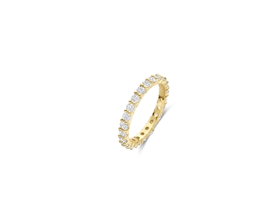 Tisento goud op zilver ring zirkonia maat 54