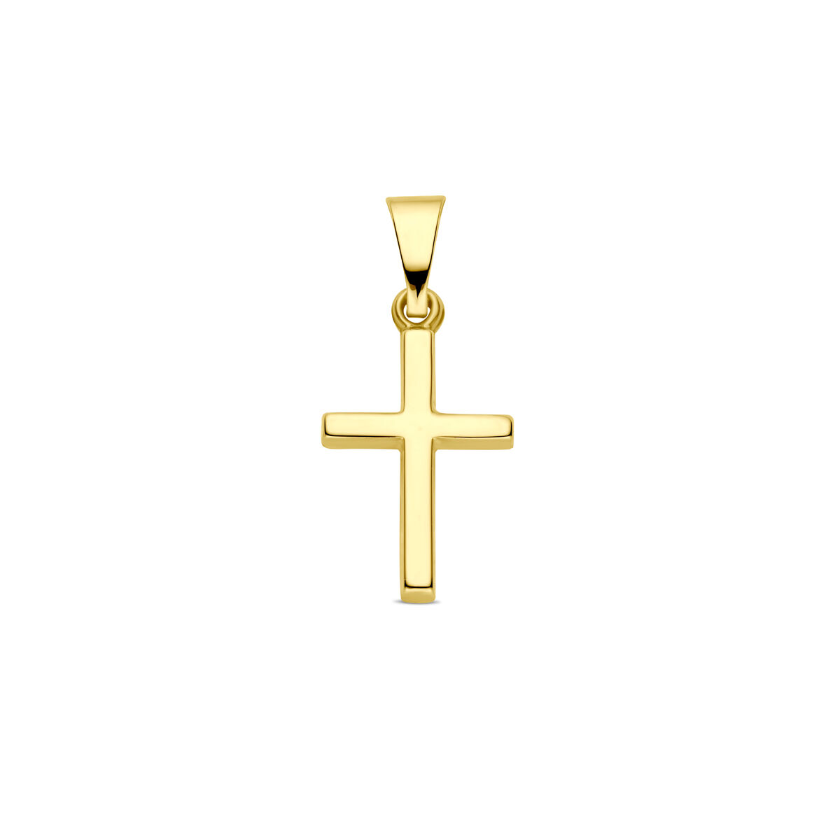 Geelgouden hanger kruis 22mm