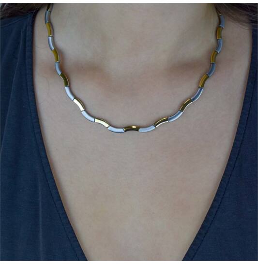 Boccia bicolor collier titanium - Afbeelding 2