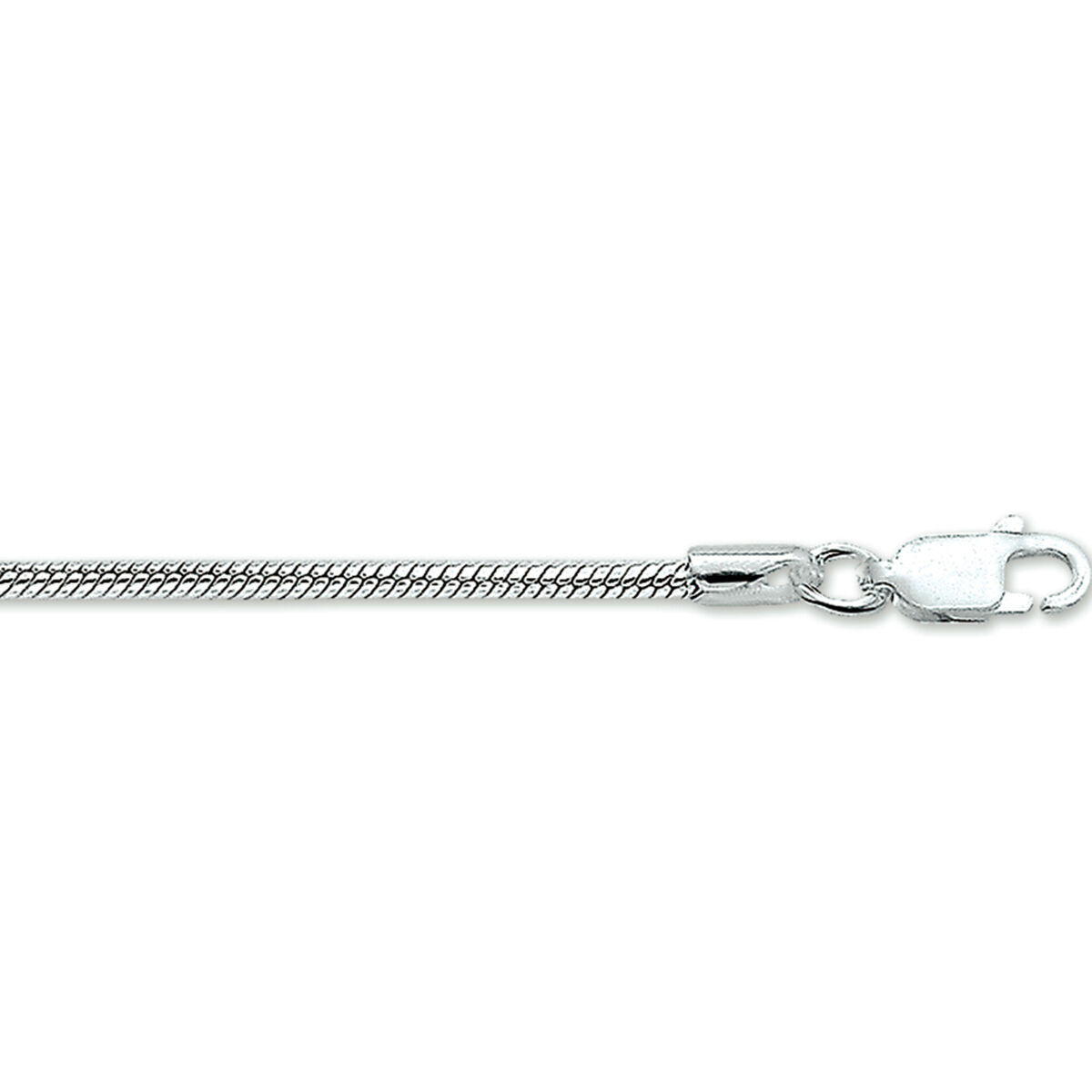 zilveren collier slang rond 1,2mm 42cm