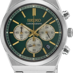 Seiko herenhorloge staal chronograaf
