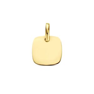 Geelgouden graveerhanger 14.5mm