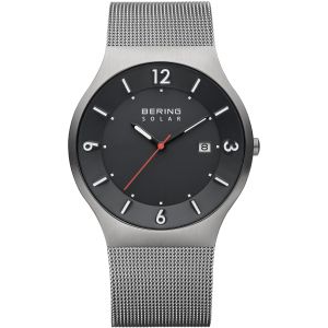 Bering heren horloge solar staal /grijs