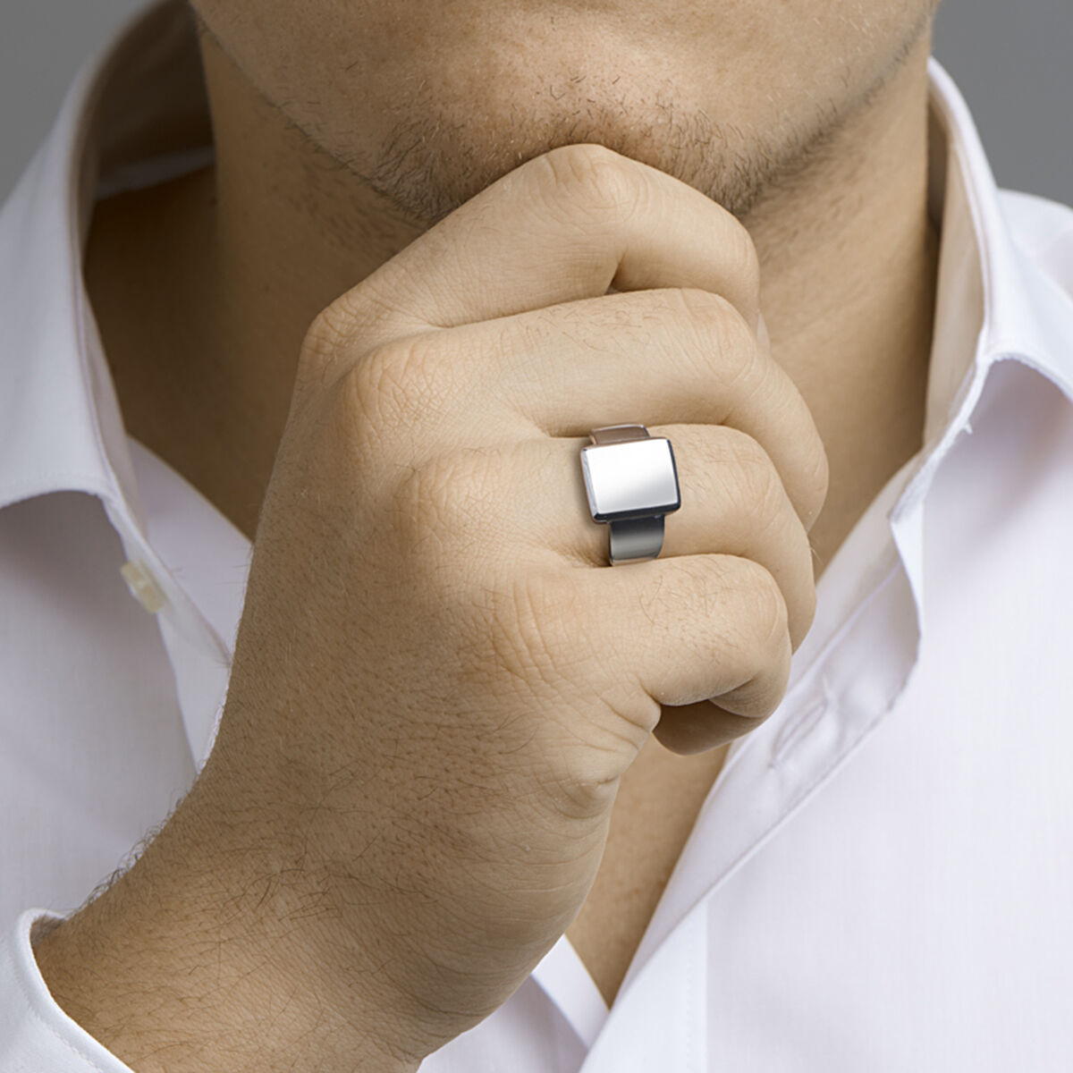 zilver zegelring maat 19,5 - Afbeelding 2