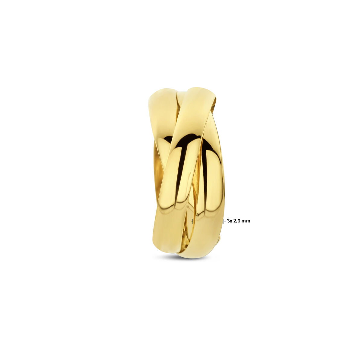 40.28163 KA gouden hanger 3 ringen in elkaar - Afbeelding 4