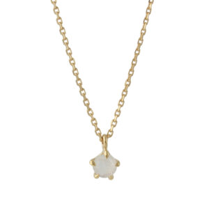 Campur goud op zilver collier Maansteen